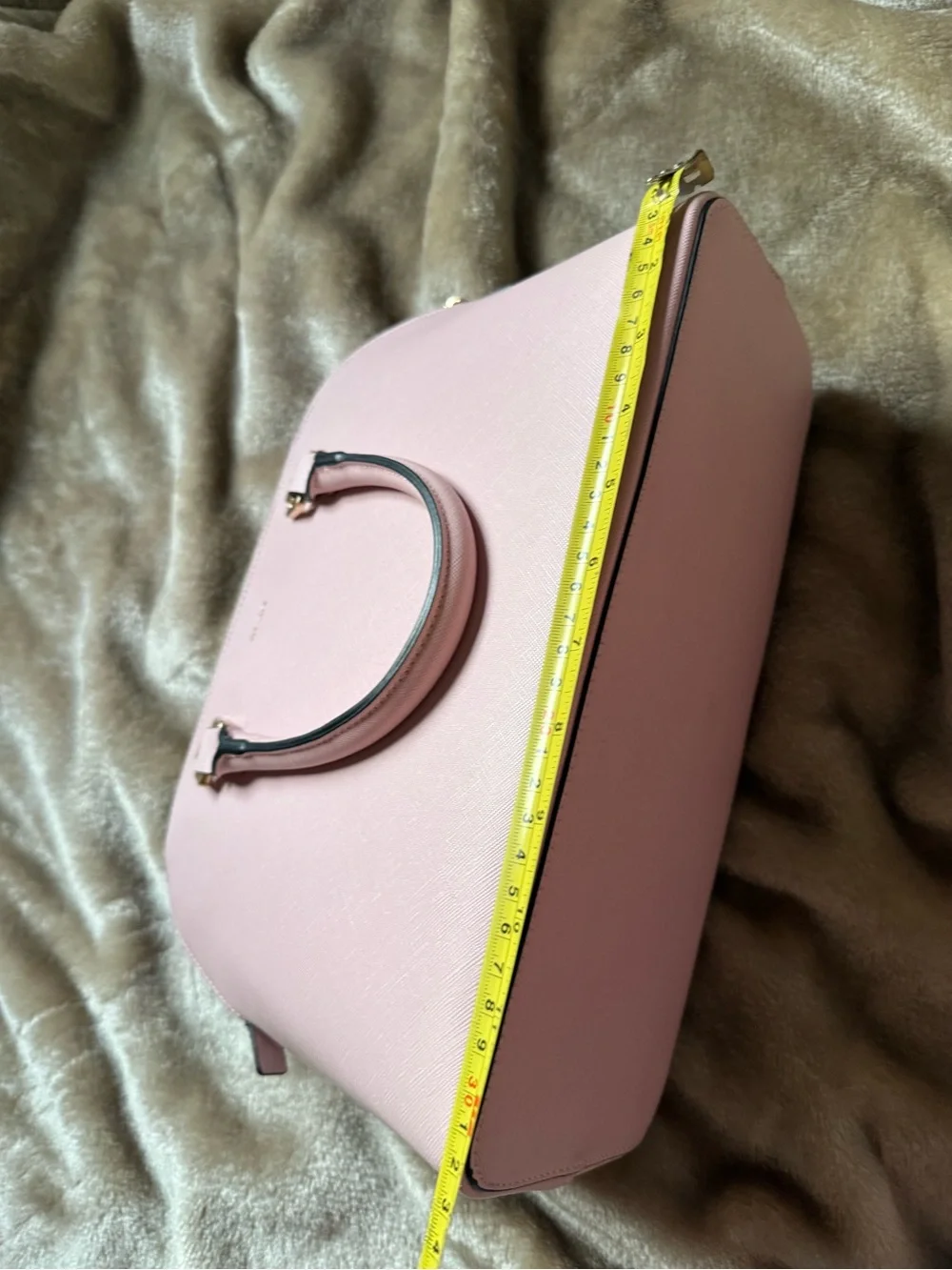 Aldo Light Pink Dome Satchel with Gold Accents